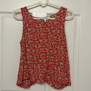 Floral blouse with back detail